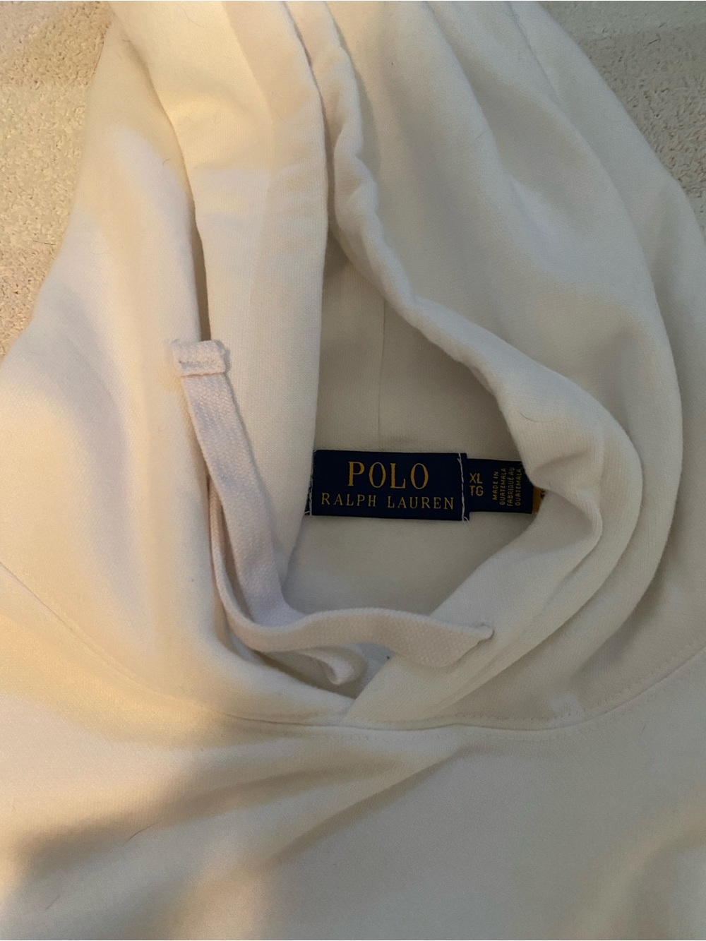 Ralph Lauren White Polo Bear Crewneck Hoodie - Picture 2 of 2